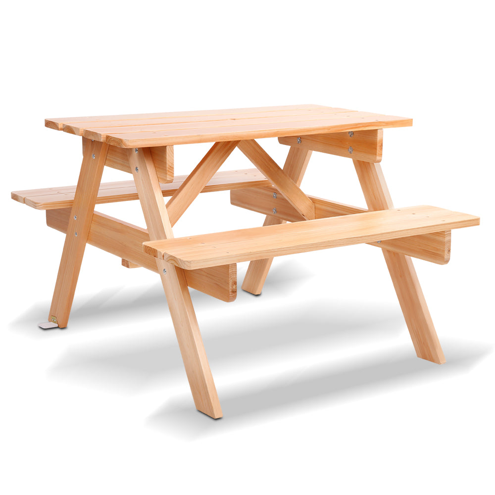 Keezi Kids Outdoor Table and Chairs Picnic Bench Set Children Wooden - Cosy Abode