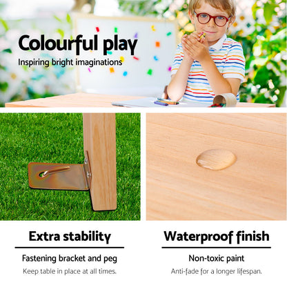 Keezi Kids Outdoor Table and Chairs Picnic Bench Set Children Wooden - Cosy Abode