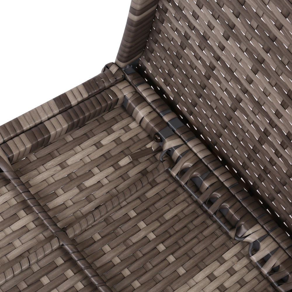 Gardeon 4 PCS Outdoor Sofa Set Rattan Chair Table Setting Garden Furniture - Grey - Cosy Abode