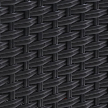 Gardeon 5PC Recliner Chairs Table Sun lounge Wicker Outdoor Furniture Adjustable Black - Cosy Abode