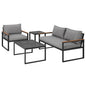 Gardeon Outdoor Sofa Set 3 Seater Corner Modular Lounge Setting Steel - Cosy Abode