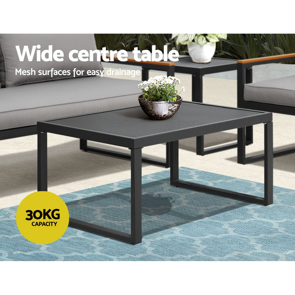 Gardeon Outdoor Sofa Set 3 Seater Corner Modular Lounge Setting Steel - Cosy Abode