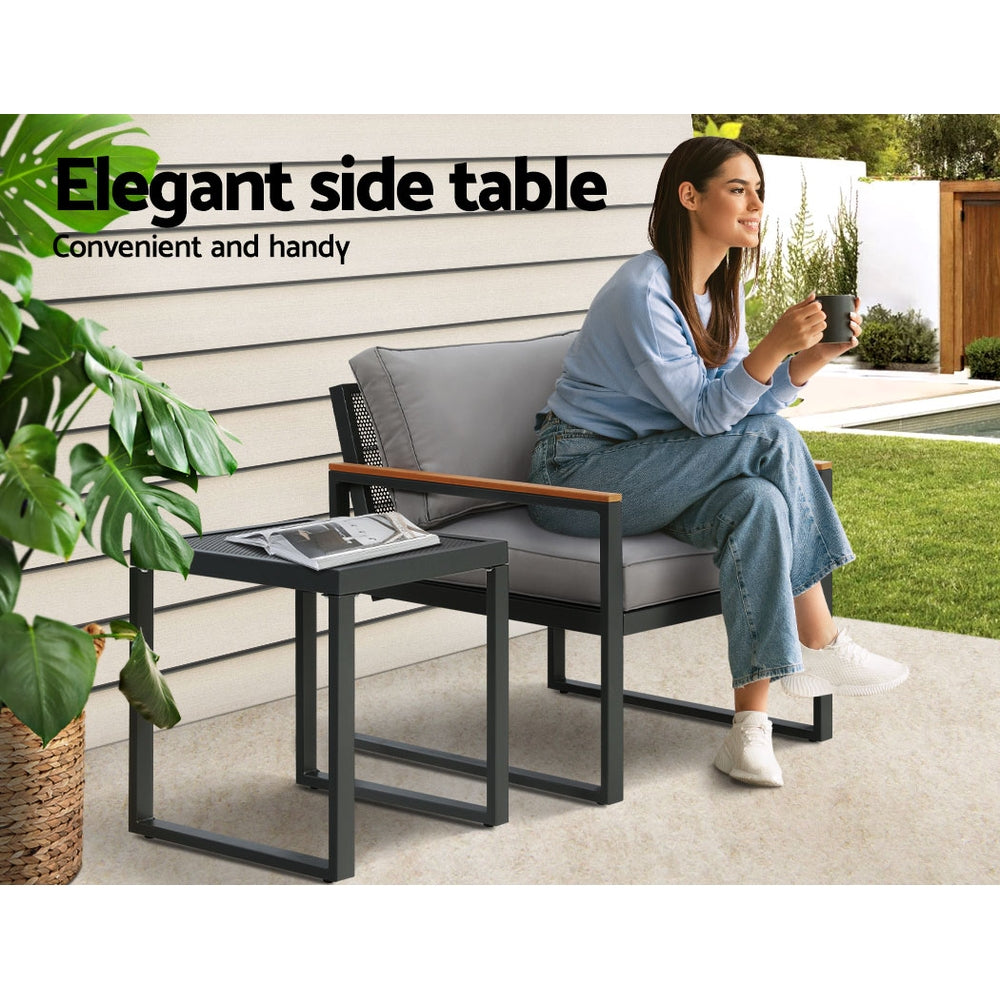 Gardeon Outdoor Sofa Set 3 Seater Corner Modular Lounge Setting Steel - Cosy Abode
