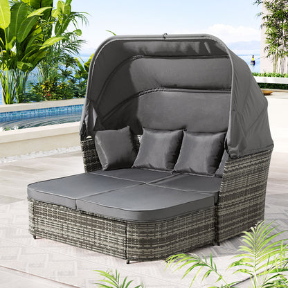 Gardeon Outdoor Sun Lounge Setting Patio Furniture Wicker Sofa Garden Day Bed - Cosy Abode