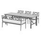 Gardeon Outdoor Dining Set 5 Piece Wooden Table Chairs Setting Grey - Cosy Abode