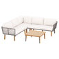 Gardeon 5-Seater Outdoor Sofa Set Wooden Lounge Setting Aluminum - Cosy Abode
