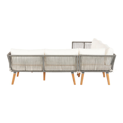 Gardeon 5-Seater Outdoor Sofa Set Wooden Lounge Setting Aluminum - Cosy Abode
