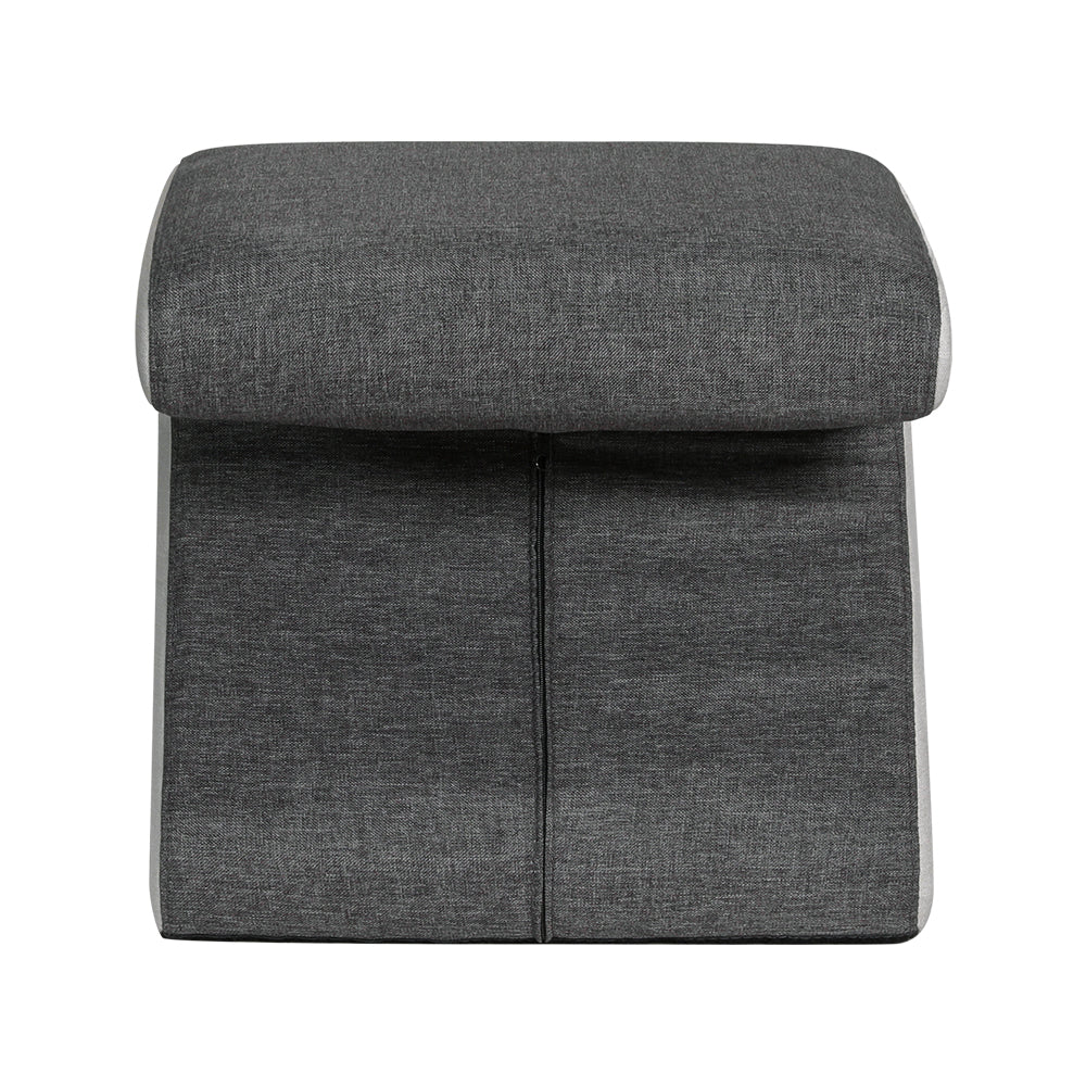 Artiss Ottoman Foot Stool Arrow Linen Grey - Cosy Abode