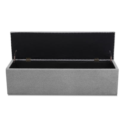 Artiss Storage Ottoman Blanket Box 140cm Linen Grey - Cosy Abode