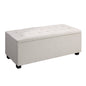 Artiss Storage Ottoman Blanket Box 97cm Linen Beige - Cosy Abode