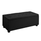 Artiss Storage Ottoman Blanket Box 97cm Linen Black - Cosy Abode