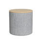 Artiss Storage Ottoman Blanket Box 40cm Linen Round Grey - Cosy Abode
