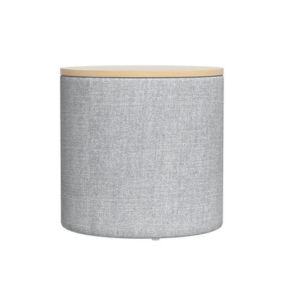 Artiss Storage Ottoman Blanket Box 40cm Linen Round Grey - Cosy Abode