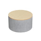 Artiss Storage Ottoman Blanket Box 60cm Linen Round Grey - Cosy Abode