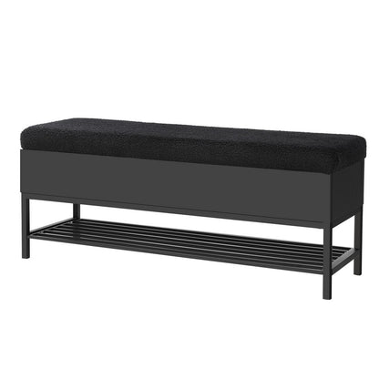 Artiss Storage Ottoman Blanket Box 110cm Boucle Shelf - Cosy Abode