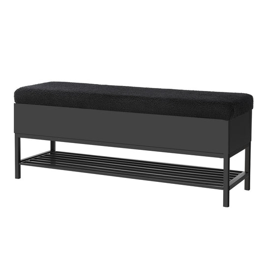Artiss Storage Ottoman Blanket Box 110cm Boucle Shelf - Cosy Abode