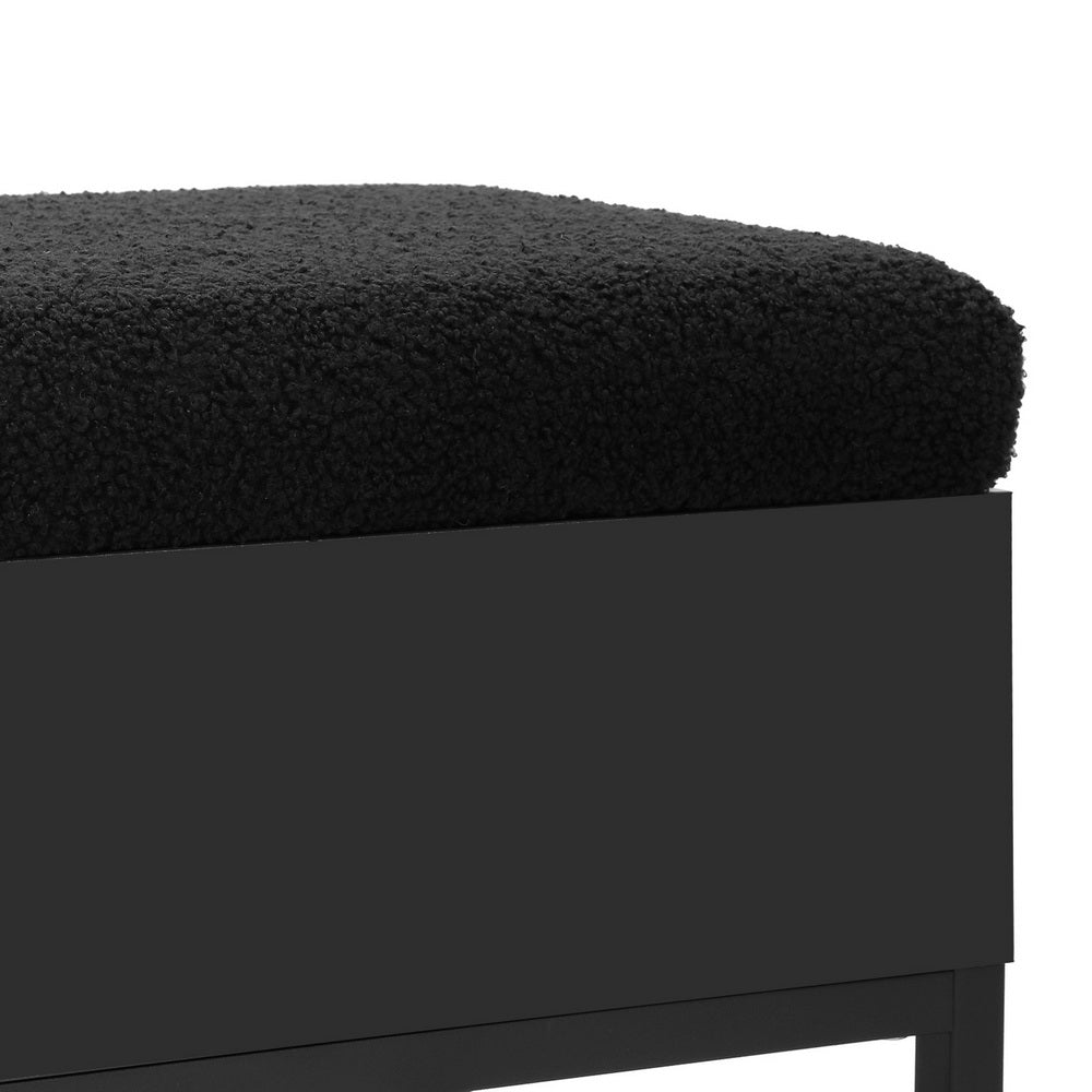 Artiss Storage Ottoman Blanket Box 110cm Boucle Shelf - Cosy Abode