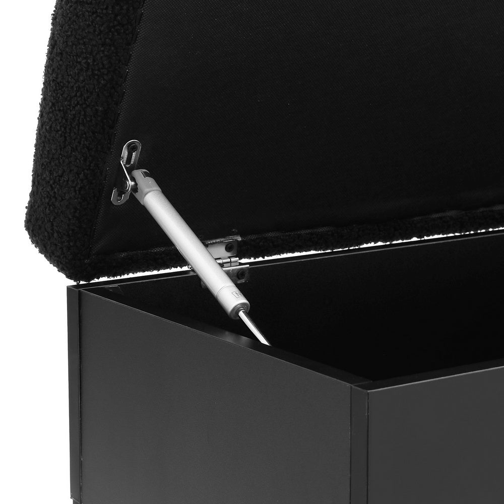 Artiss Storage Ottoman Blanket Box 110cm Boucle Shelf - Cosy Abode
