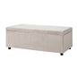 Artiss Storage Ottoman Blanket Box Table 97cm Velvet Taupe - Cosy Abode
