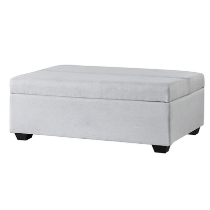Artiss Ottoman Storage Sofa Bed 112cm Foldable Grey - Cosy Abode