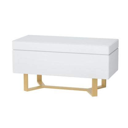 Artiss Storage Ottoman Blanket Box Criss-cross Linen White - Cosy Abode