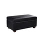 Artiss Storage Ottoman Blanket Box 80cm Leather Black - Cosy Abode