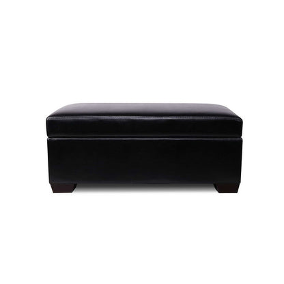 Artiss Storage Ottoman Blanket Box 80cm Leather Black - Cosy Abode