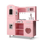 Keezi Kids Kitchen Play Set Wooden Pretend Toys Cooking Children Storage Pink - Cosy Abode