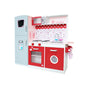 Keezi Kids Kitchen Play Set Wooden Pretend Toys Cooking Children Fridge Oven Red - Cosy Abode