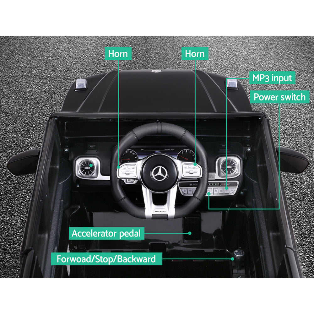 Kids Electric Ride On Car Mercedes-Benz Licensed AMG G63 Toy Cars 12V Black - Cosy Abode