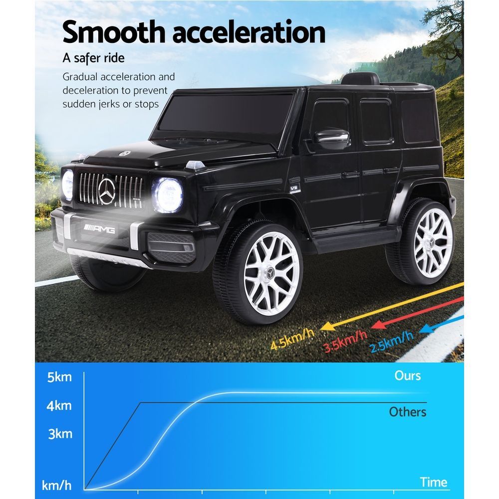 Kids Electric Ride On Car Mercedes-Benz Licensed AMG G63 Toy Cars 12V Black - Cosy Abode