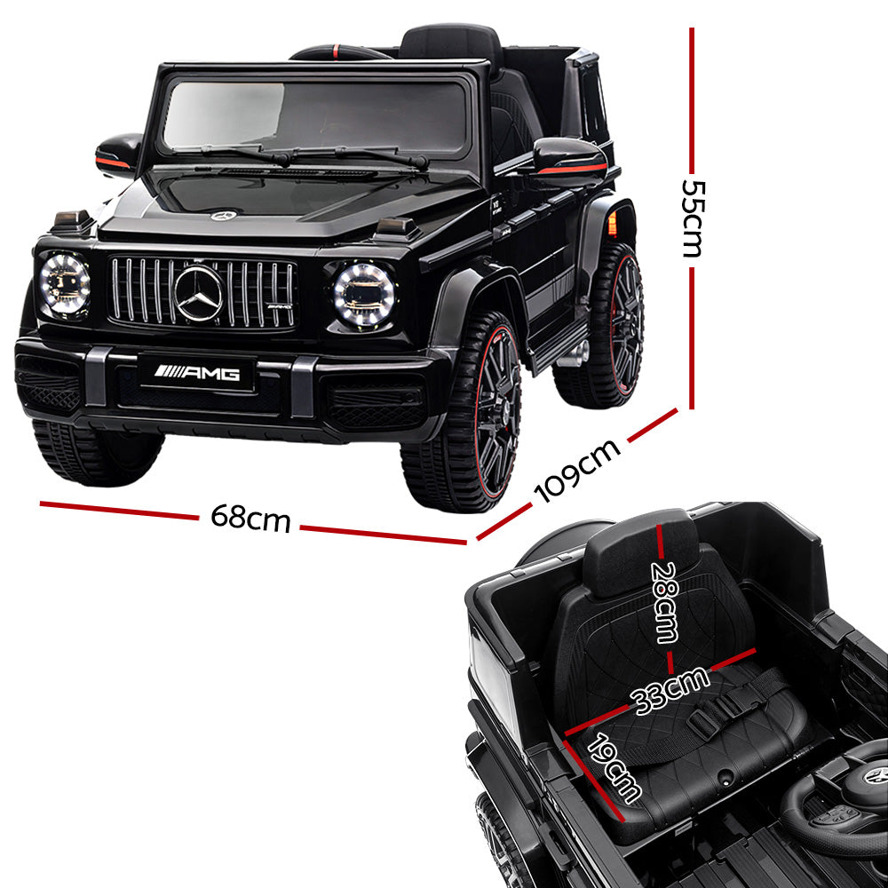 Kids Electric Ride On Car Mercedes-Benz Licensed AMG G63 Toy Cars Remote Black - Cosy Abode