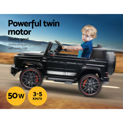 Kids Electric Ride On Car Mercedes-Benz Licensed AMG G63 Toy Cars Remote Black - Cosy Abode