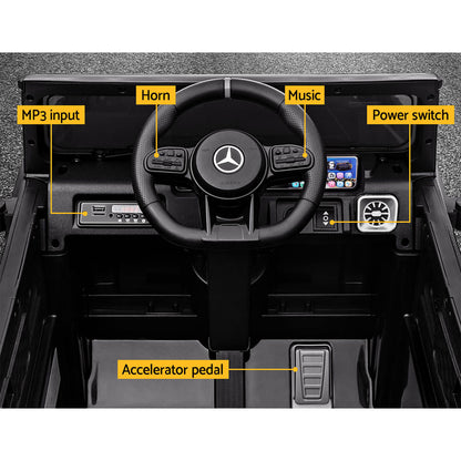 Kids Electric Ride On Car Mercedes-Benz Licensed AMG G63 Toy Cars Remote Black - Cosy Abode