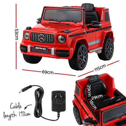 Kids Electric Ride On Car Mercedes-Benz Licensed AMG G63 Toy Cars Remote Red - Cosy Abode
