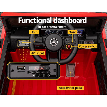 Kids Electric Ride On Car Mercedes-Benz Licensed AMG G63 Toy Cars Remote Red - Cosy Abode