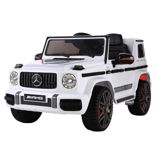 Kids Electric Ride On Car Mercedes-Benz Licensed AMG G63 Toy Cars Remote White - Cosy Abode