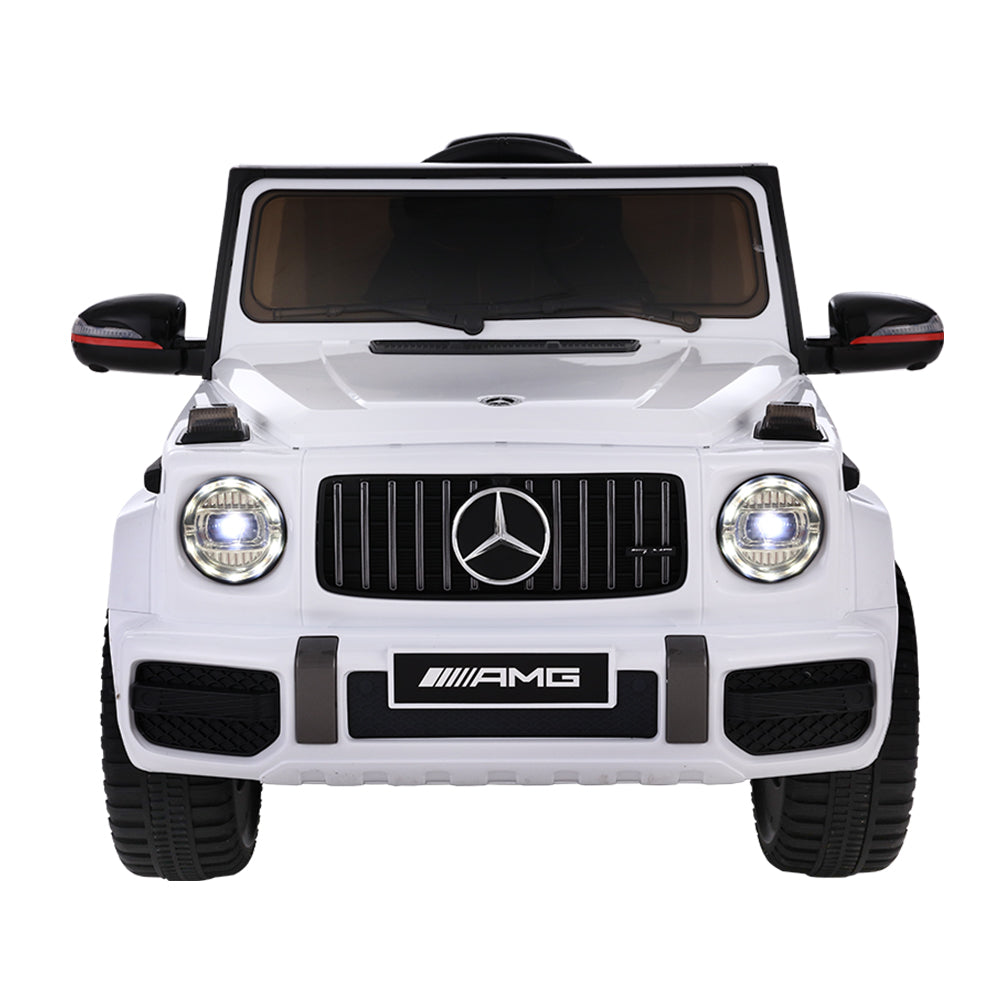 Kids Electric Ride On Car Mercedes-Benz Licensed AMG G63 Toy Cars Remote White - Cosy Abode