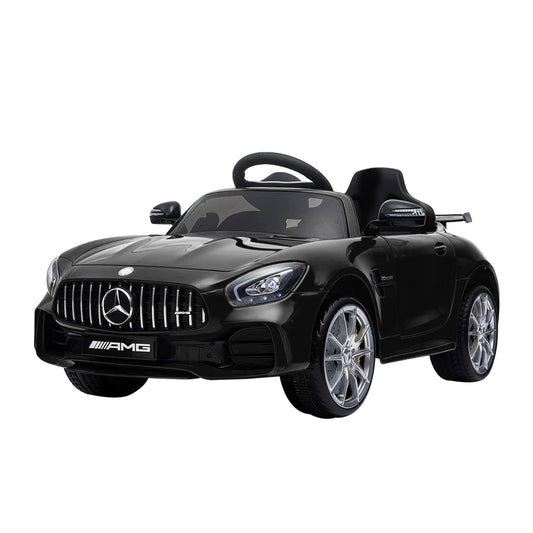 Kids Electric Ride On Car Mercedes-Benz AMG GTR Licensed Toy Cars 12V Black - Cosy Abode