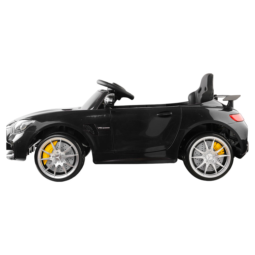 Kids Electric Ride On Car Mercedes-Benz AMG GTR Licensed Toy Cars 12V Black - Cosy Abode