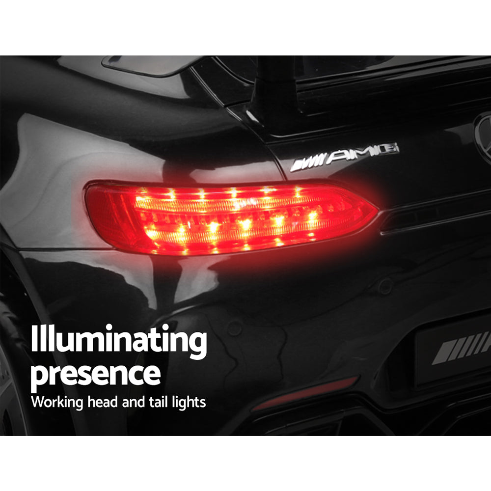 Kids Electric Ride On Car Mercedes-Benz AMG GTR Licensed Toy Cars 12V Black - Cosy Abode