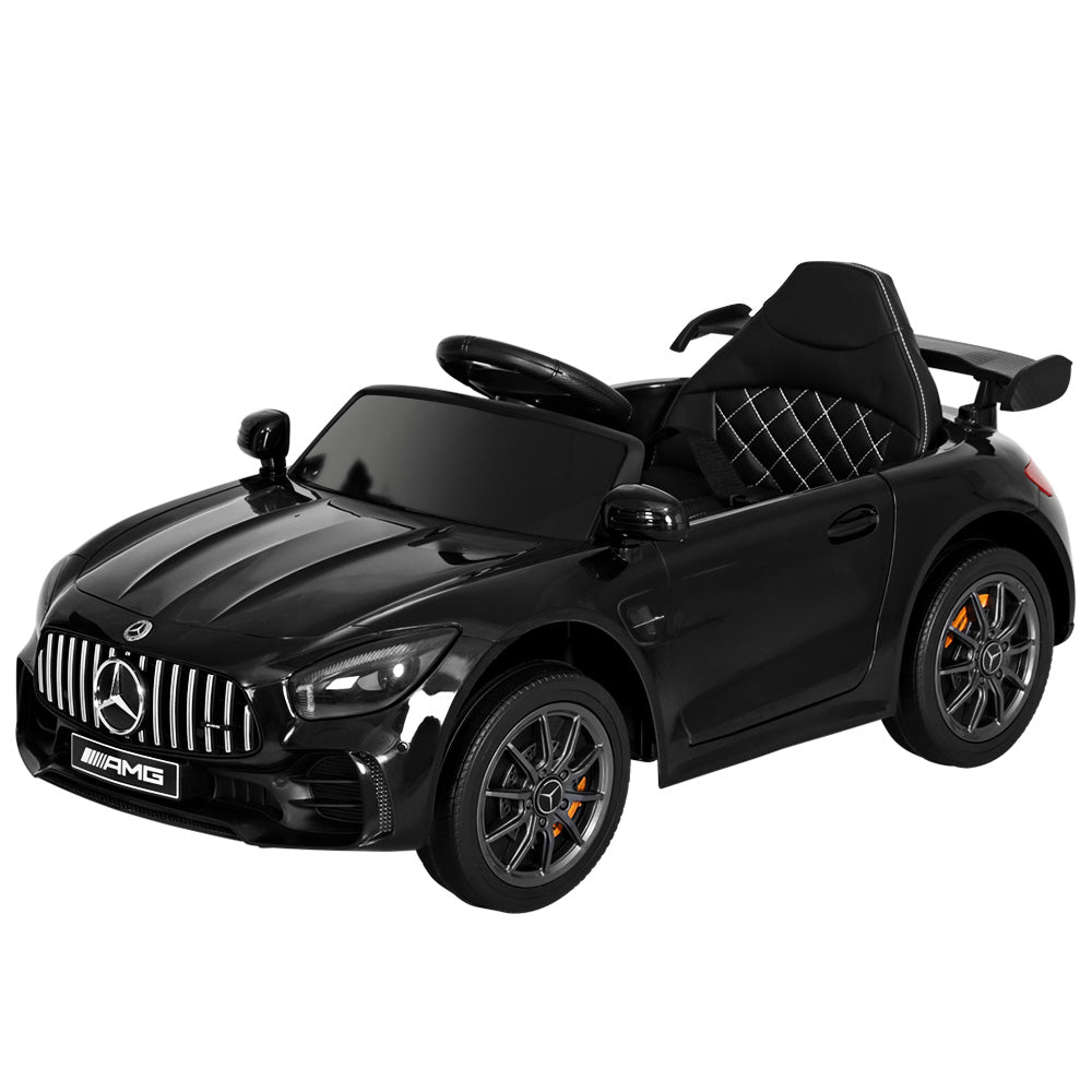 Kids Electric Ride On Car Mercedes-Benz AMG GTR Licensed Toy Cars Remote Black - Cosy Abode