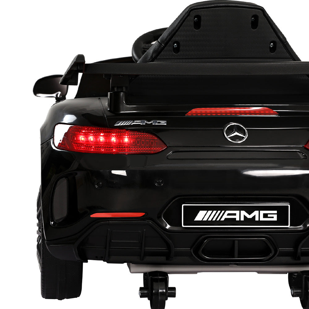 Kids Electric Ride On Car Mercedes-Benz AMG GTR Licensed Toy Cars Remote Black - Cosy Abode