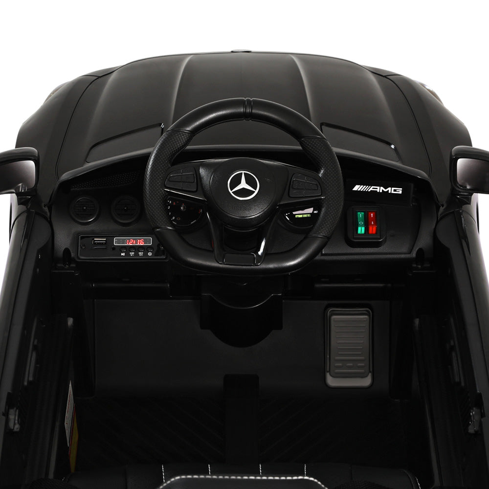 Kids Electric Ride On Car Mercedes-Benz AMG GTR Licensed Toy Cars Remote Black - Cosy Abode