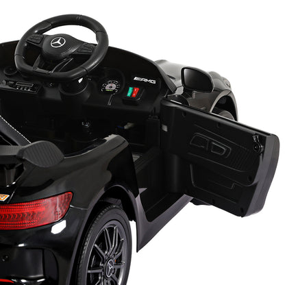 Kids Electric Ride On Car Mercedes-Benz AMG GTR Licensed Toy Cars Remote Black - Cosy Abode