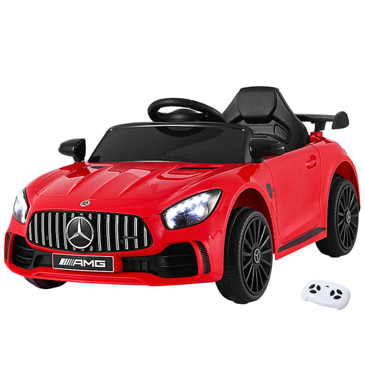 Kids Electric Ride On Car Mercedes-Benz AMG GTR Licensed Toy Cars Remote Red - Cosy Abode