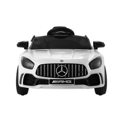 Kids Electric Ride On Car Mercedes-Benz AMG GTR Licensed Toy Cars Remote White - Cosy Abode