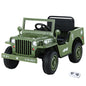 Rigo Kids Electric Ride On Car Jeep Military Off Road Toy Cars Remote 12V Olive - Cosy Abode