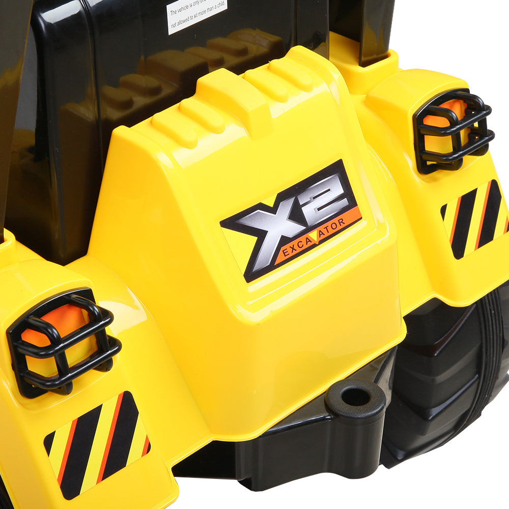 Rigo Kids Electric Ride On Car Bulldozer Digger Loader Remote 6V Yellow - Cosy Abode