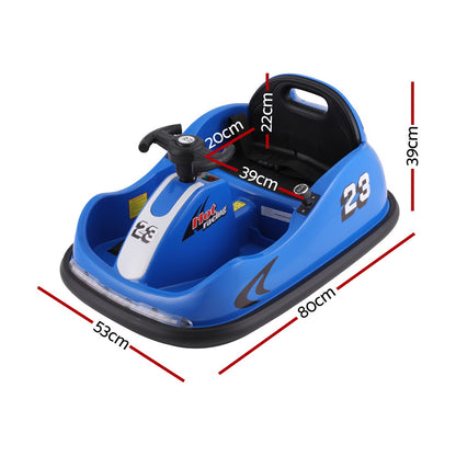 Rigo Kids Ride On Car Bumper Kart 6V Electric Toys Cars Remote Control Blue - Cosy Abode